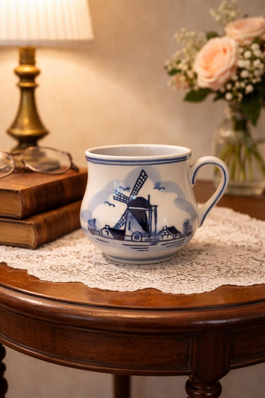 Vintage Delft Blue Mug - Etsy