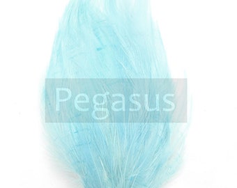 BABY BLUE Feather Pad (rooster feather) Applique for millinery,mardi gras masks,costume hats,flapper feather fascinator,children headband