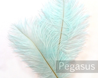 BABY BLUE Ostrich Feather Drab (6-8 inches, 3 package option) feather for hat,fascinator,hat,corset,dresses,bouquets, costume,fans