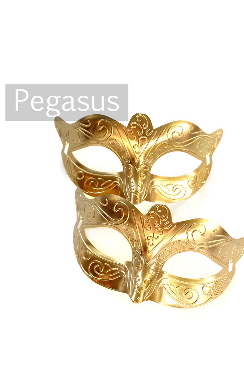 Gold White Venetian Mask Mardi Gras Carnival Carnivale Costume Halloween Yellow