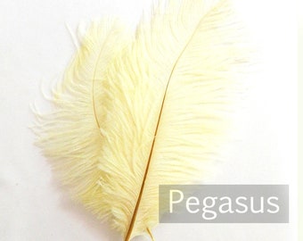 Pastel Yellow Ostrich Feather Drab (6-8 inches, 3 package option) feather for hat,fascinator,hat,corset,dresses,bouquets, costume,fans