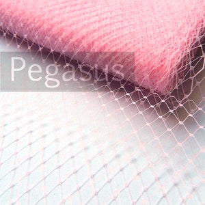Pink French Netting (Sold by the yard)  Birdcage Veiling for wedding blusher veiling,fascinator, hat, 1920s costuming, gatsby party