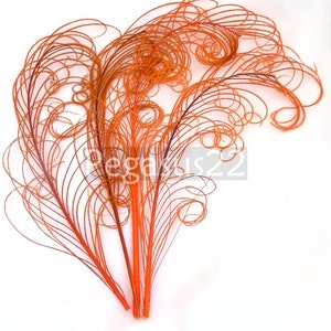 DUSTY ROSE Pink Peacock curled feather sprigs 6-8 Inches3 packages plumes for hats,fascinators,costume headdress,brooch bouquet image 6