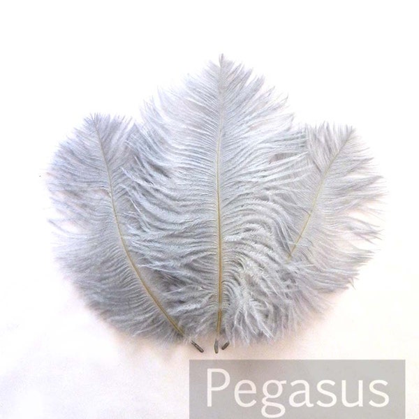 Silver Gray Ostrich Feather Drab (6-8 inches, 3 package option) feather for hat,fascinator,hat,corset,dresses,bouquets, costume,fans