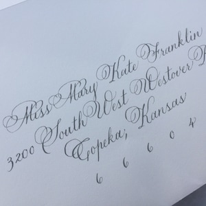 Traditional calligraphy wedding invitation addressing