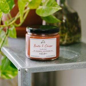 Boots & Chaps (Leather) Candle Cotton Wick Rustic Charm True Texas Leather Scent