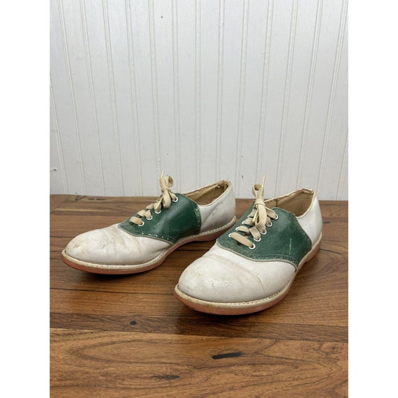 Vintage Biltrite Ladies Saddle Shoes Size 7 B Gre… - image 1
