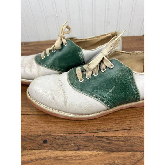 Vintage Biltrite Ladies Saddle Shoes Size 7 B Gre… - image 3