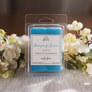 Amazing Grace Hand made Soy Blend  Wax Melts Breakaway Clamshell Tarts Rustic Charm