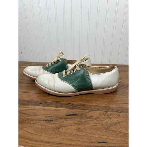 Vintage Biltrite Ladies Saddle Shoes Size 7 B Gre… - image 2