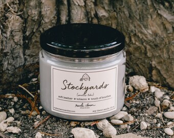 Stockyards Candle Cotton Wick Rustic Charm Leather Tobacco Bourbon