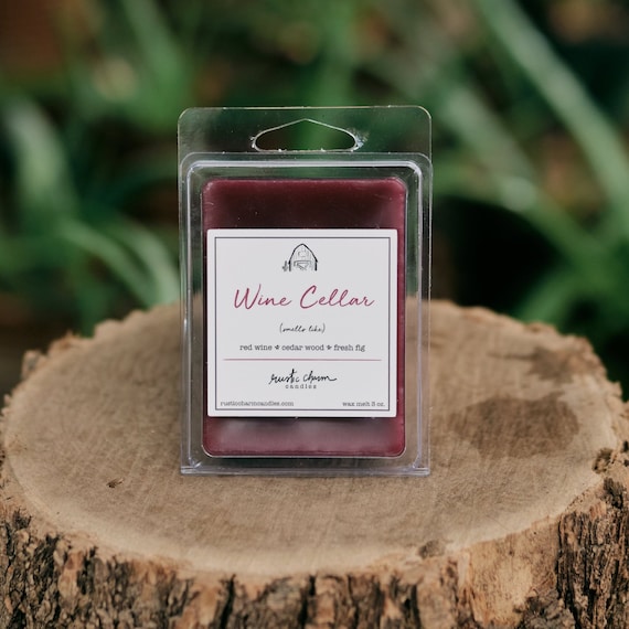 Wine Cellar Hand Made Soy Blend Candle Wax Melts Breakaway Clamshell Tarts  Rustic Charm 