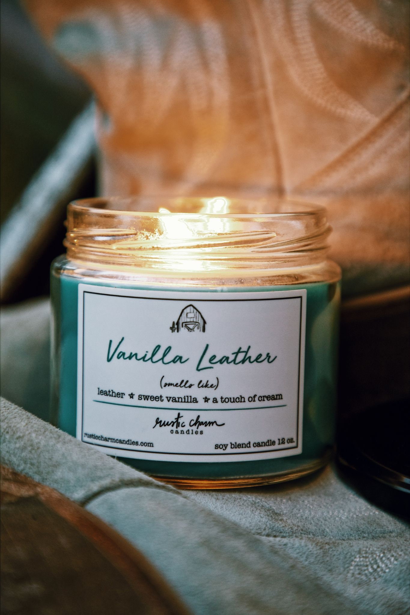Leather Rustic Soy Candle