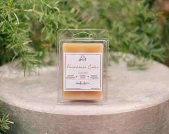 Farmhouse Cider Hand Made Soy Blend Candle Wax Melts Breakaway Clamshell Tarts Rustic Charm