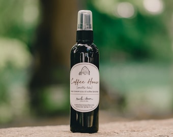 Coffee House Scented Room & Car Air Freshener Fine Mist Spray by Rustic Charm Fall
