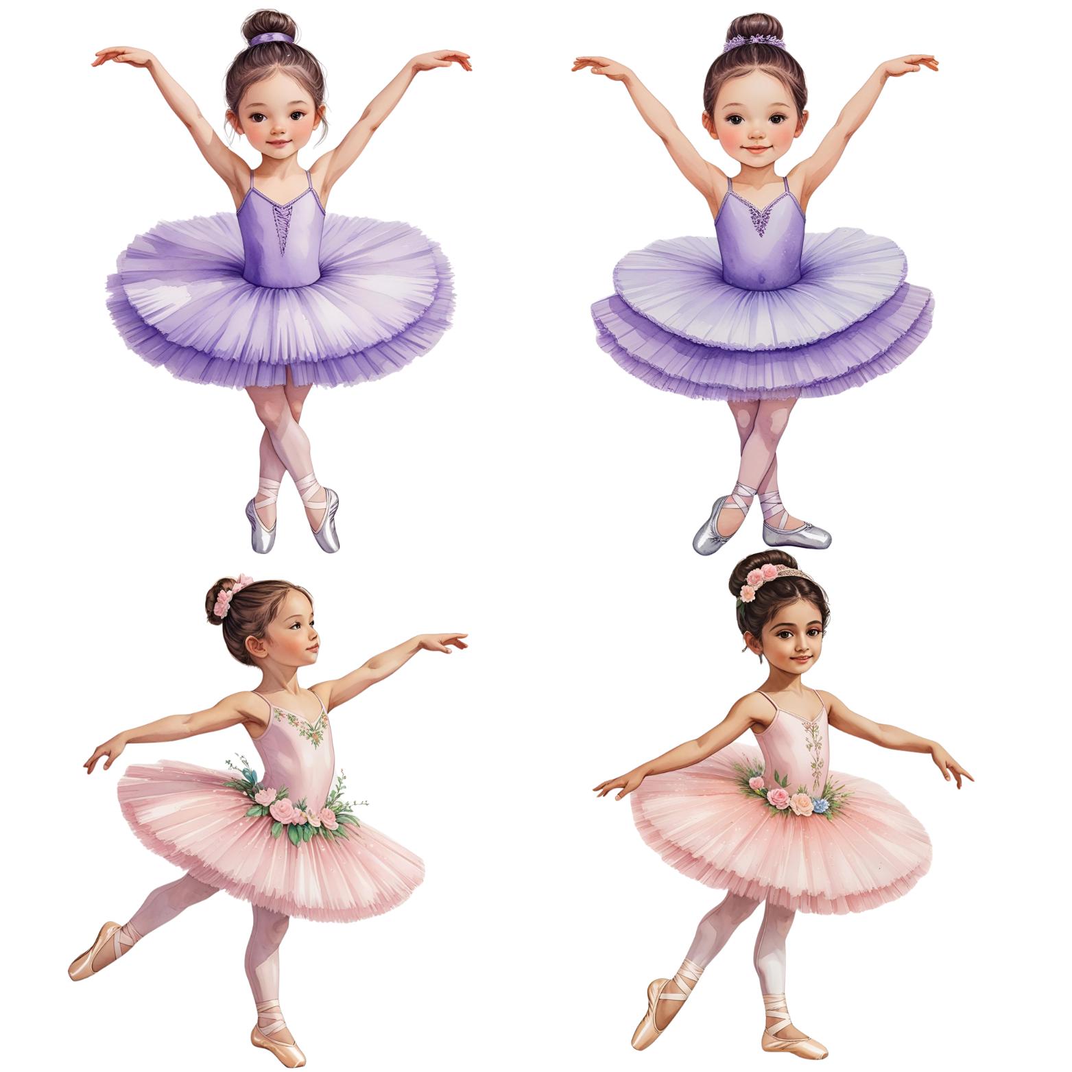 Watercolor Ballerina Clipart – Swan Lake PNG, Ballet Birthday (digital ...