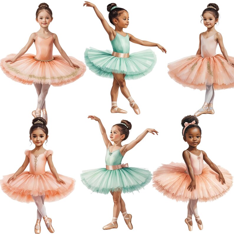 Watercolor Ballerina Clipart – Swan Lake PNG, Ballet Birthday (digital ...