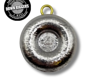 4oz River Coin "Disk" Sinker | Select qty up to 40pcs/10lbs | Handcrafted by Down Riggers Tackle Supplies