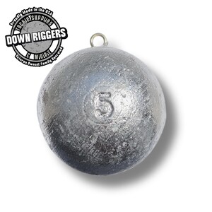 5lb Cannonball Sinkers: up to 5pk/25lbs | Handcrafted By Down Riggers Tackle Supplies & More