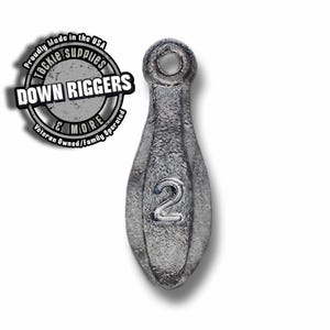 2oz Bank Sinkers - Fishing Tackle Supplies | Up to 75pcs/9.37lbs | Handcrafted by Down Riggers Tackle Supplies & More