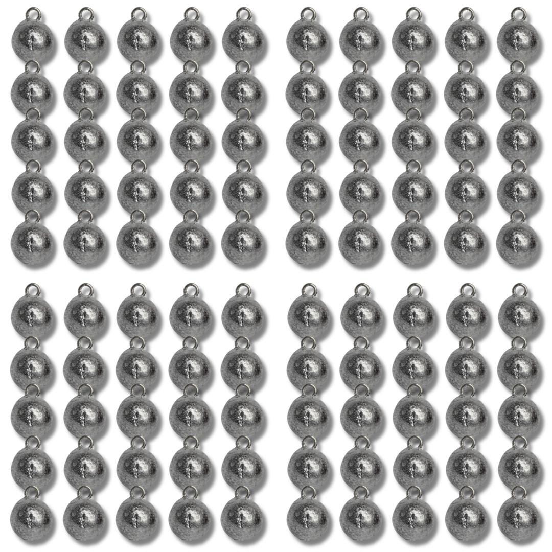 1 Oz Cannon Ball Sinkers - Fishing Weights - Choose Your Quantity - FREE SHIPPING Included