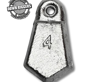 4oz Flat Bank Sinkers | Select up to 30pcs/7.5lbs , Handcrafted by Down Riggers Tackle Supply & More