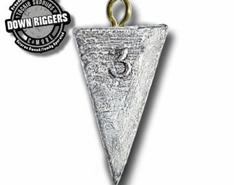 3oz Pyramid Sinkers: up to 40pk/7.5lbs | Handcrafted By Down Riggers Tackle Supplies & More