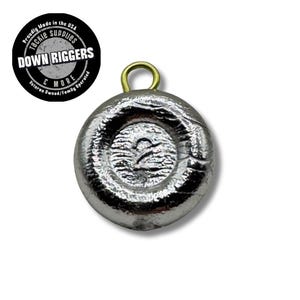 2oz River Coin "Disk" Sinker | Selecione a quantidade até 60 peças/7,5 libras | Feito à mão por Down Riggers Tackle Supplies