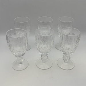 Set of 6 Waterford Crystal COLLEEN Short Stem Sherry Glasses