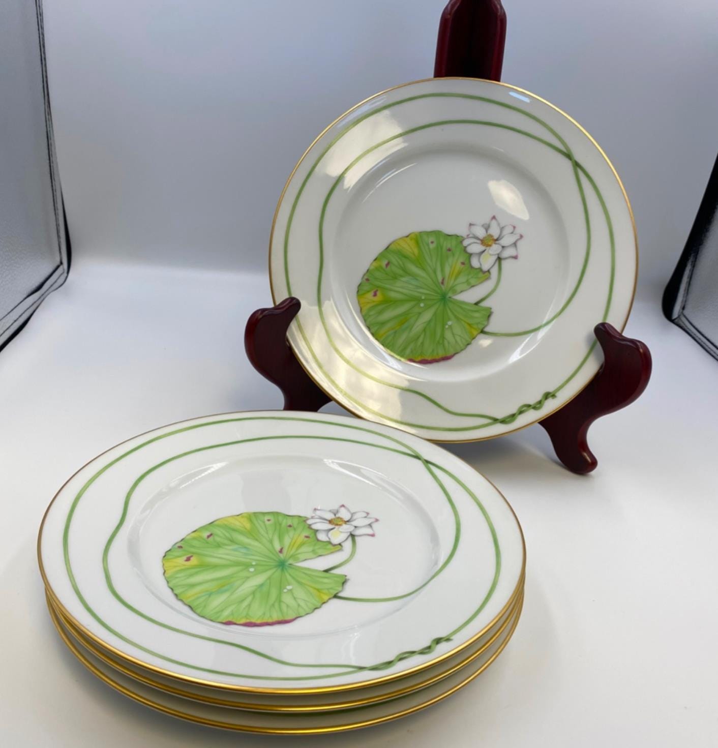 HERMES China NIL Pattern Design Salad / Dessert Plates Set of 4 - Etsy