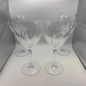Set of 4 Mikasa Crystal FLAME D&#39;AMORE Magnum Grand Goblets