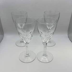Set of 4 Baccarat France Crystal GENOVA 6 1/2&quot; Claret Wine Glasses