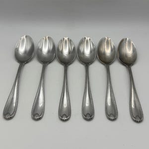 Set of 6 Lenox 18/10 Stainless Steel TUDOR BEAD - AUGUSTA Teaspoons