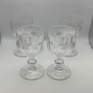 Set of 4 Villeroy & Boch Crystal BERNADOTTE Wine Glasses 5 1/2&quot;