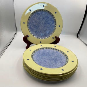 Set of 6 Royal Doulton Fine China CARMINA Dinner Plates