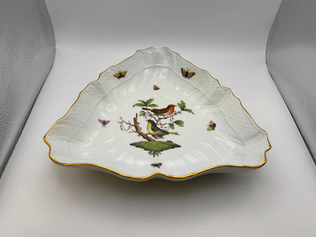 Herend ROTHSCHILD BIRD 10 Triangular Vegetable Bowl 1191 - Etsy