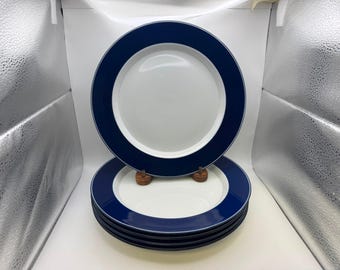 Set of 5 Dansk Concerto ADAGIO Blue Dinner Plates Made in Japan