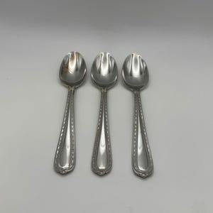 Set of 3 Hampton 18/10 Stainless Steel NOBILITY Teaspoons