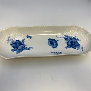 Royal Copenhagen Denmark BLUE FLOWERS CURVED Long Rectangular Serve Dish #1867