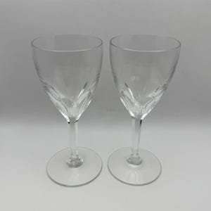Pair of Baccarat France Crystal GENOVA 6 1/2&quot; Claret Wine Glasses