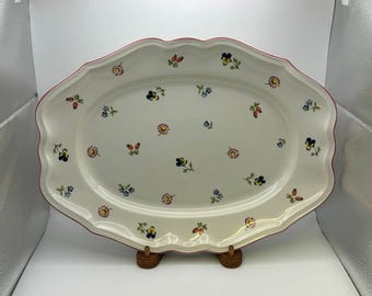 Villeroy & Boch PETITE FLEUR Oval Serving Platter 14 3/8&quot; x 10 1/2&quot;