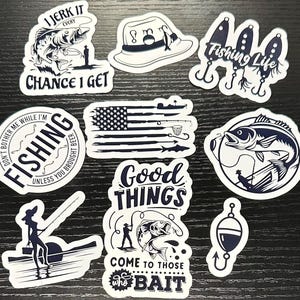 Gloss Fishing Sticker - Vinyl Waterproof Glossy Sticker