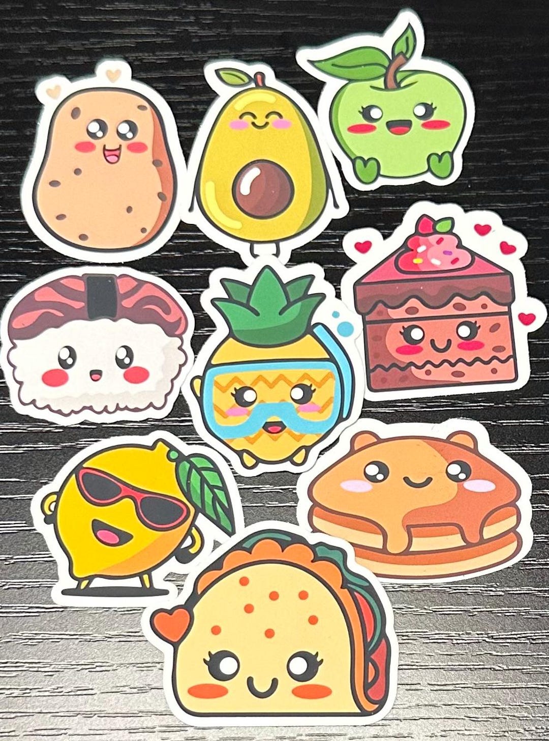 Kawaii Food Vinyl Waterproof Sticker - Etsy