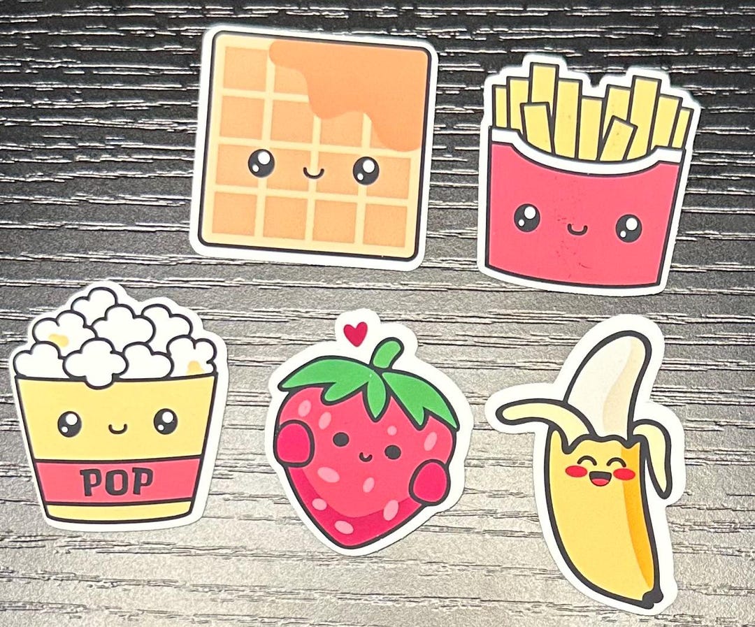 Kawaii Food Vinyl Waterproof Sticker - Etsy