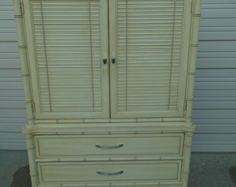 Mobel Faux Bamboo Dresser Double Hollywood Regency Henry Link Bali