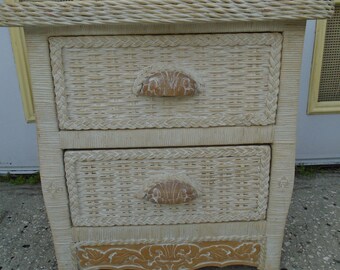 One Pier 1 Wicker Nightstand Cottage Jamaica Imports One Etsy