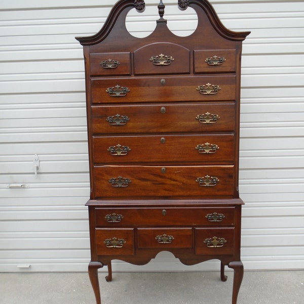 TLC Chippendale Chest of Drawers Highboy French Cabriole Hollywood Regency Tall Dresser Empire Victorian Country Georgian