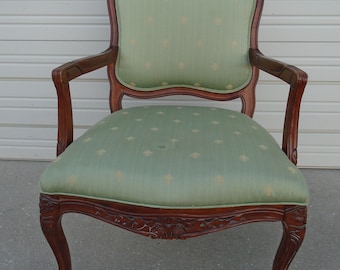 Carved Chair French Country Italian Provincial Hollywood Regency Library Club Palm Beach Parlor Fireside Queen Anne Louis XVII