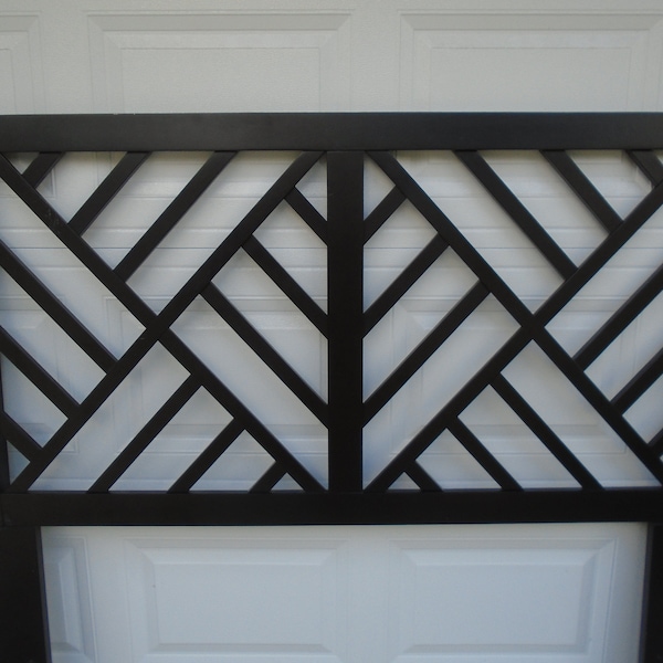 Fretwork Queen Headboard Modern Urban Coastal Farm Contemporary Chinese Chippendale Beach Hollywood Regency Geometrical Black Bed Coaster