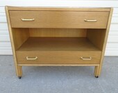 REAL McGuire Bamboo End table Nightstand Side cabinet Buffet Hollywood Regency Rattan Palm Beach Danish Cart Mid-century Modern